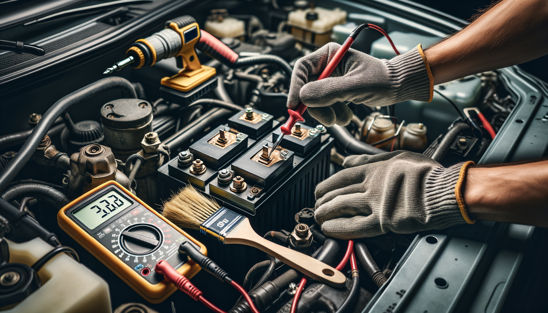 Car battery testing and maintenance repair guide