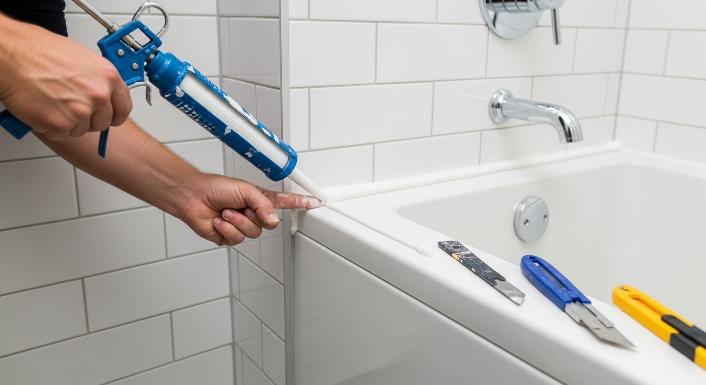 Caulking around bathtub and shower repair guide