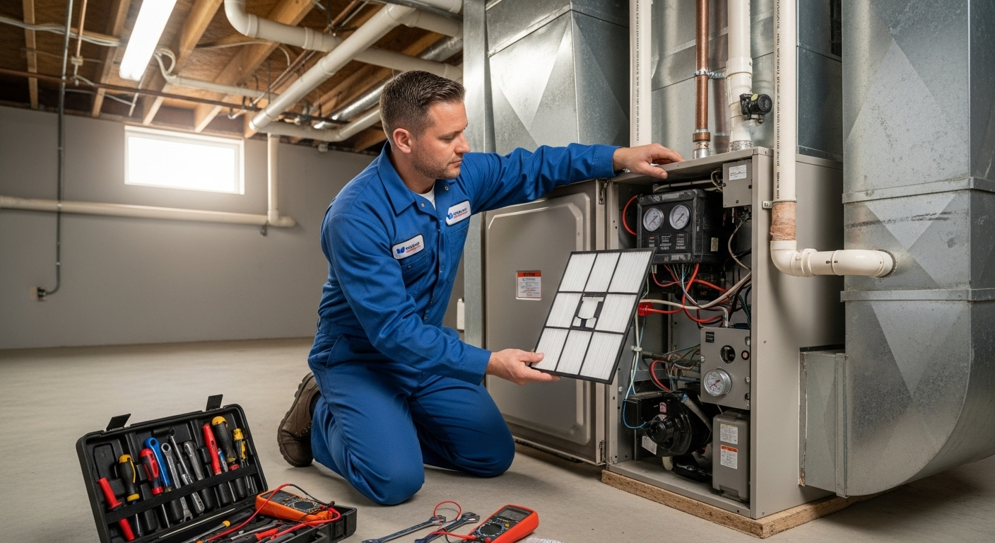 Furnace maintenance and filter replacement repair guide