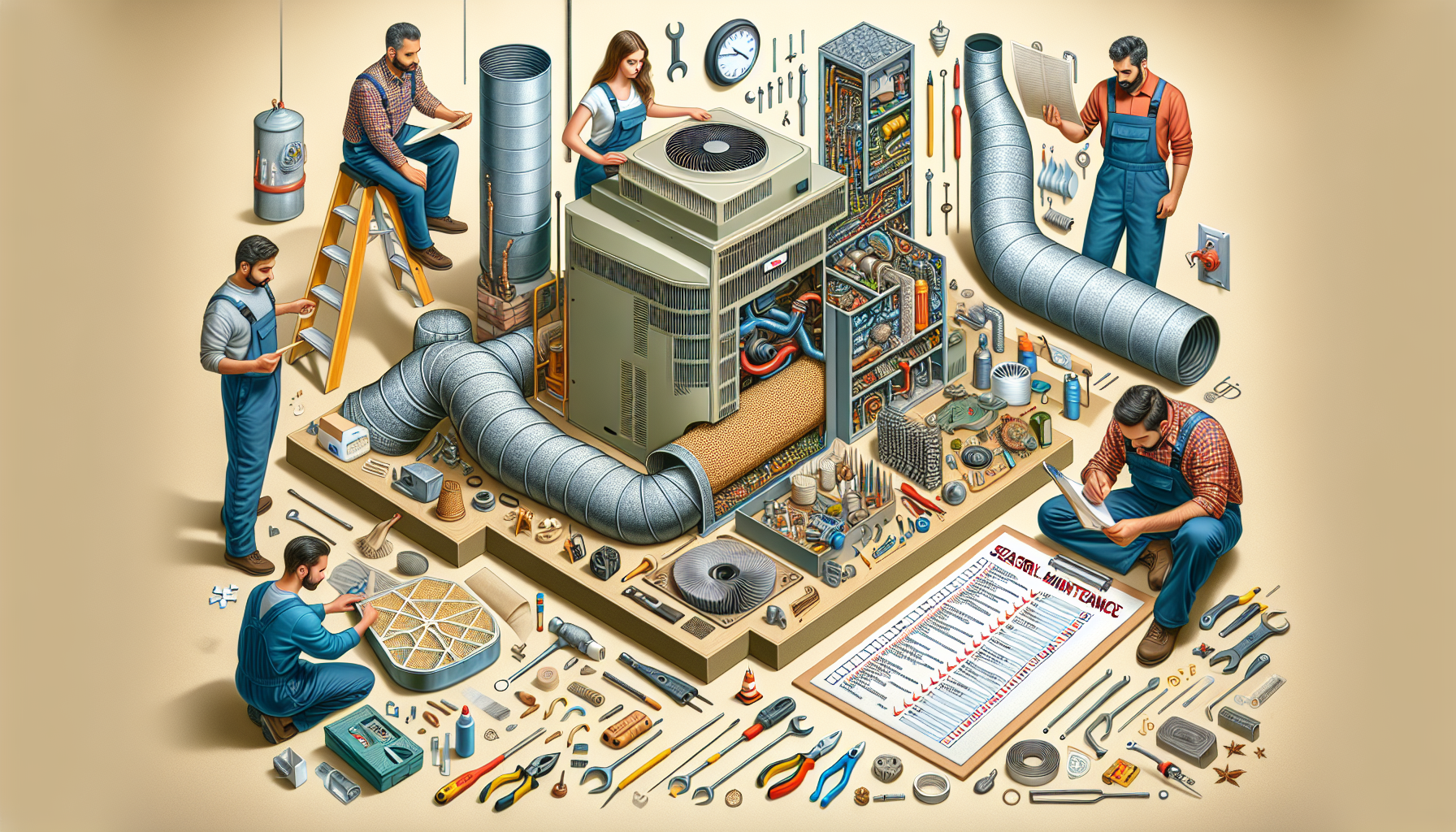 Hvac seasonal service and maintenance repair guide