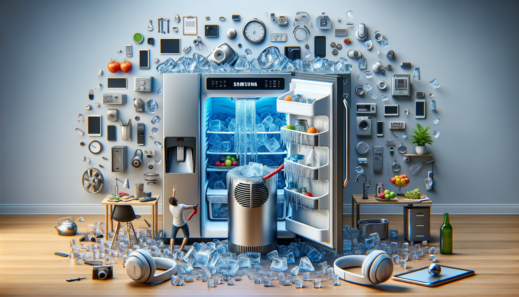 Samsung refrigerator ice maker frozen up repair guide